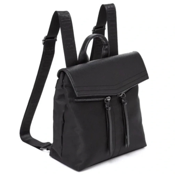 Botkier New York Mini Trigger Backpack Black Nylon NWT Convertible Designer Bag - Picture 3 of 16